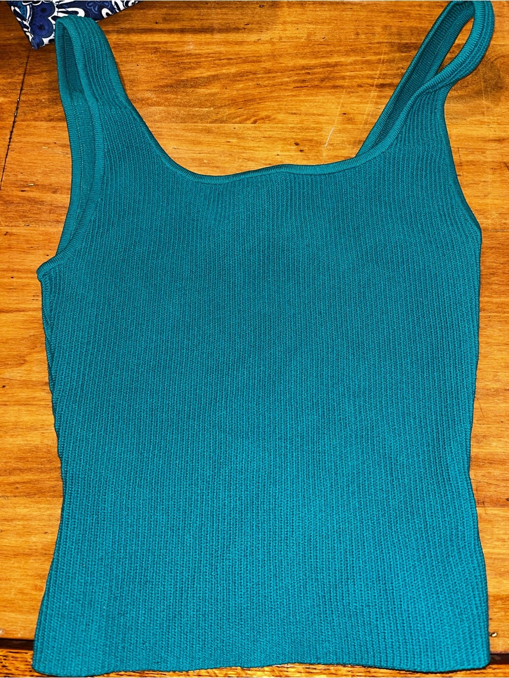 Babaton Teal Ribbed Tank Top - Women
